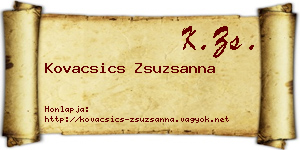Kovacsics Zsuzsanna névjegykártya