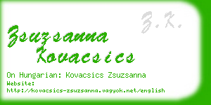 zsuzsanna kovacsics business card